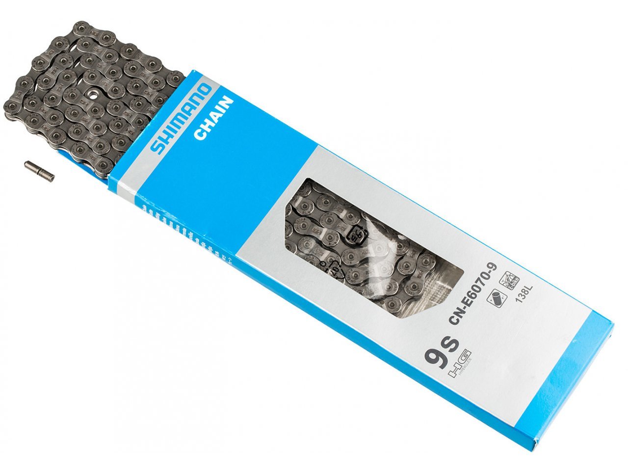 Chaîne Shimano CN-E6070-9 9 fois 138 maillons Chaîne Shimano CN-E6070-9 9 fois 138 maillons