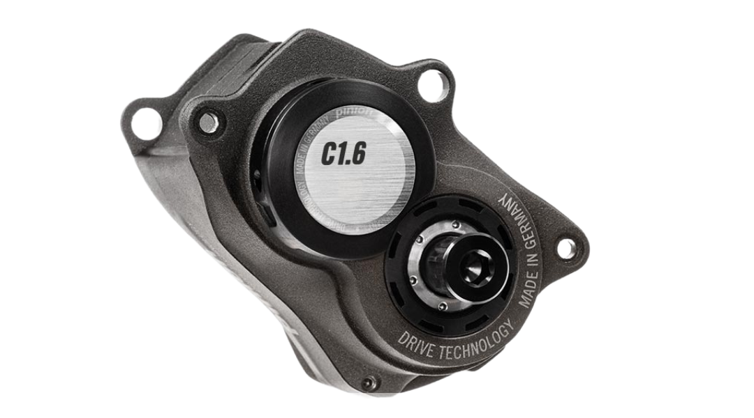 Desiknio C1.6-Motor-Komponente in Nahaufnahme.