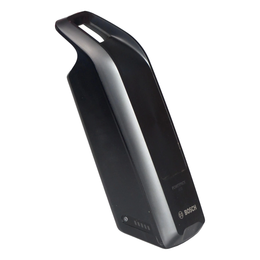 Bosch PowerPack 500 E-Bike-Akku mit praktischem Tragegriff und robustem Gehäuse.