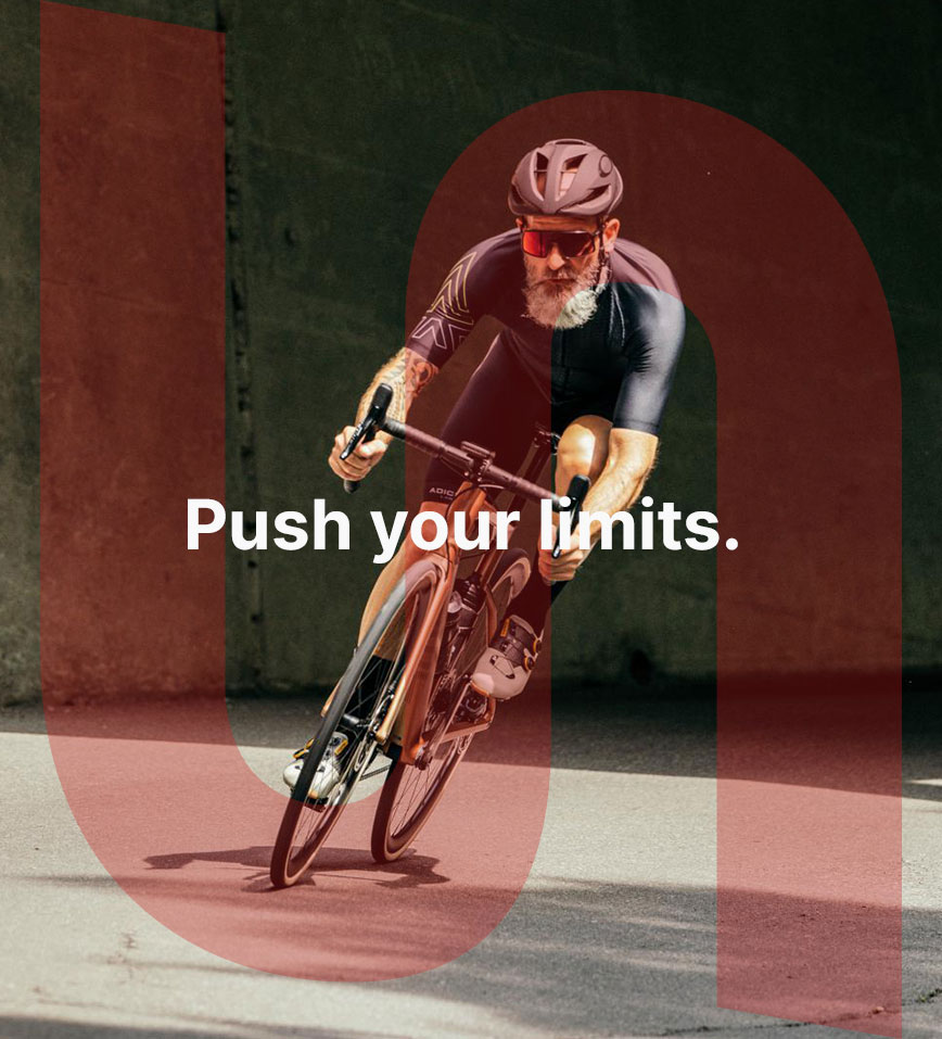 Rennrad Fahrer Push your limits.